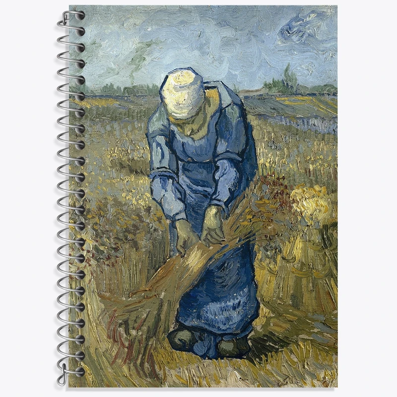 دفتر زبان 50 برگ خندالو مدل دو خط طرح ونسان ونگوگ (Van Gogh) کد 36816
