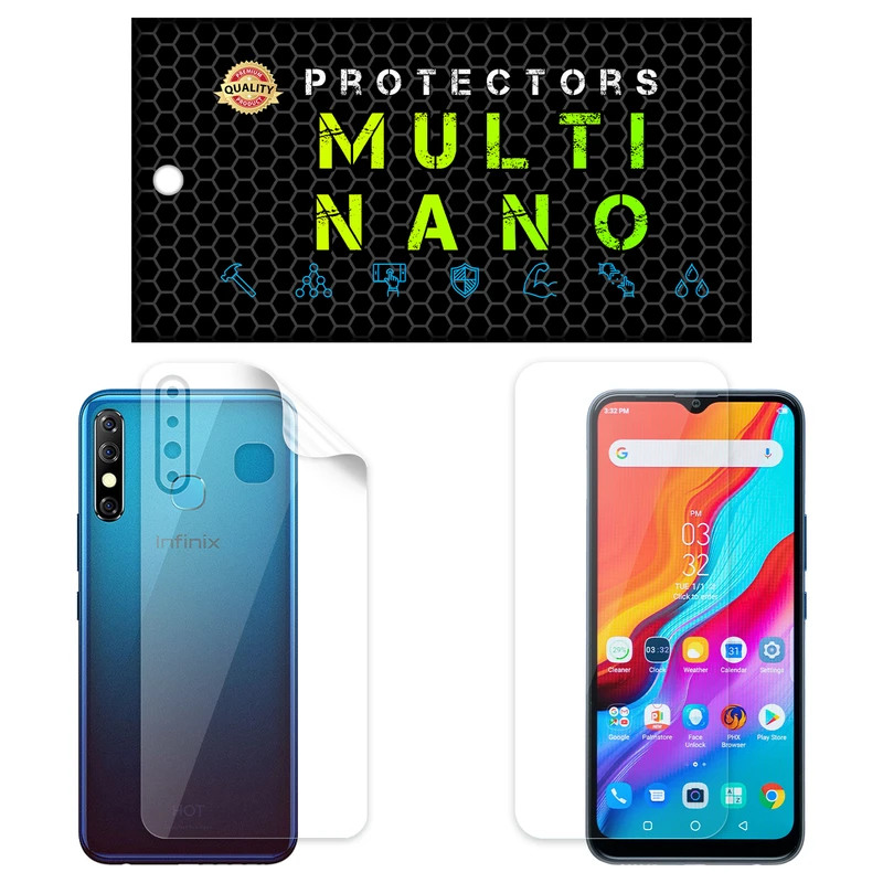 محافظ صفحه نمایش مولتی نانو مدل X-SFT مناسب برای گوشی موبایل اینفینیکس Hot 8 به همراه محافظ پشت