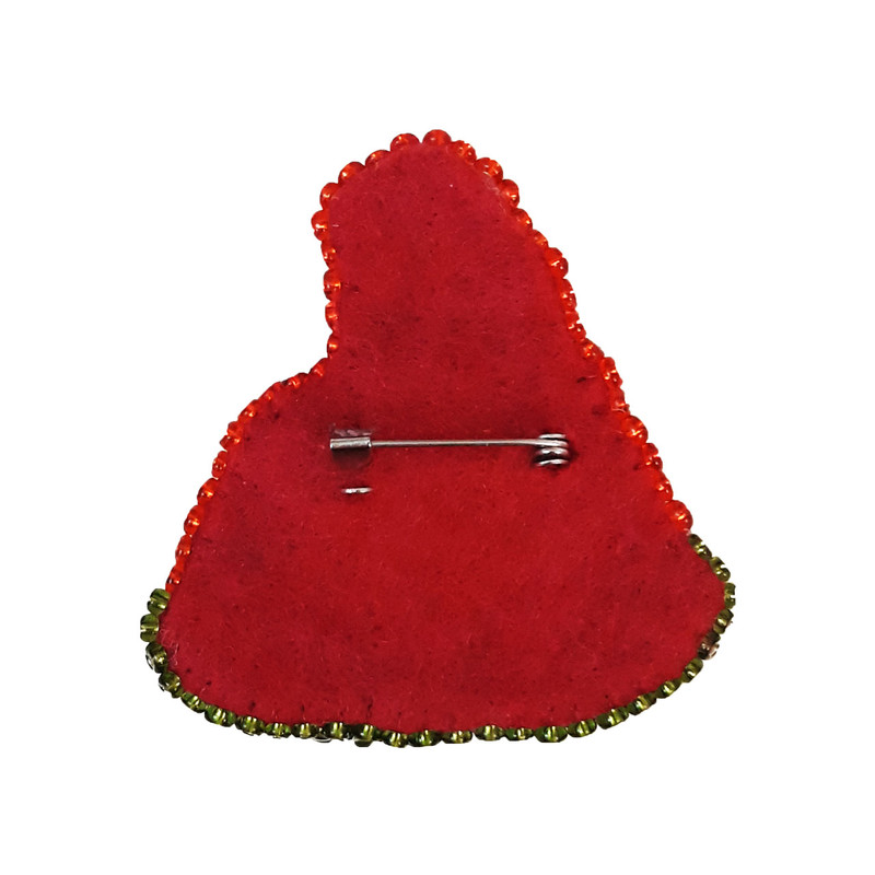 گل سینه زنانه مدل هندوانه