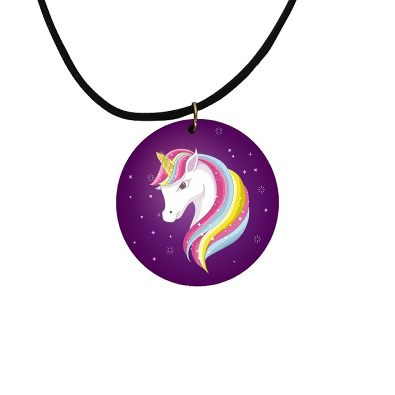 گردنبند دخترانه مدل یونیکورن کد 23
