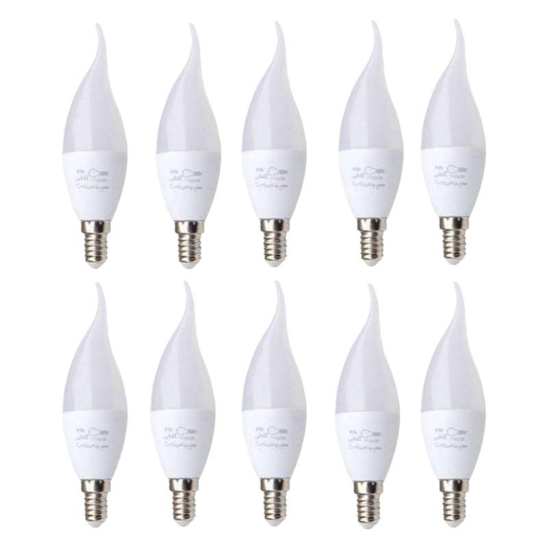 لامپ 8 وات زانیس مدل شمعی اشکی پایه E14 بسته 10 عددی