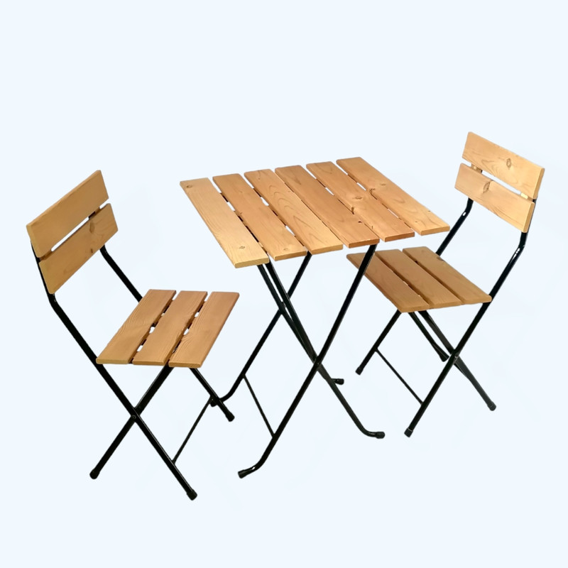 میز و صندلی سفری مدل تاشو چوبی کد 6060