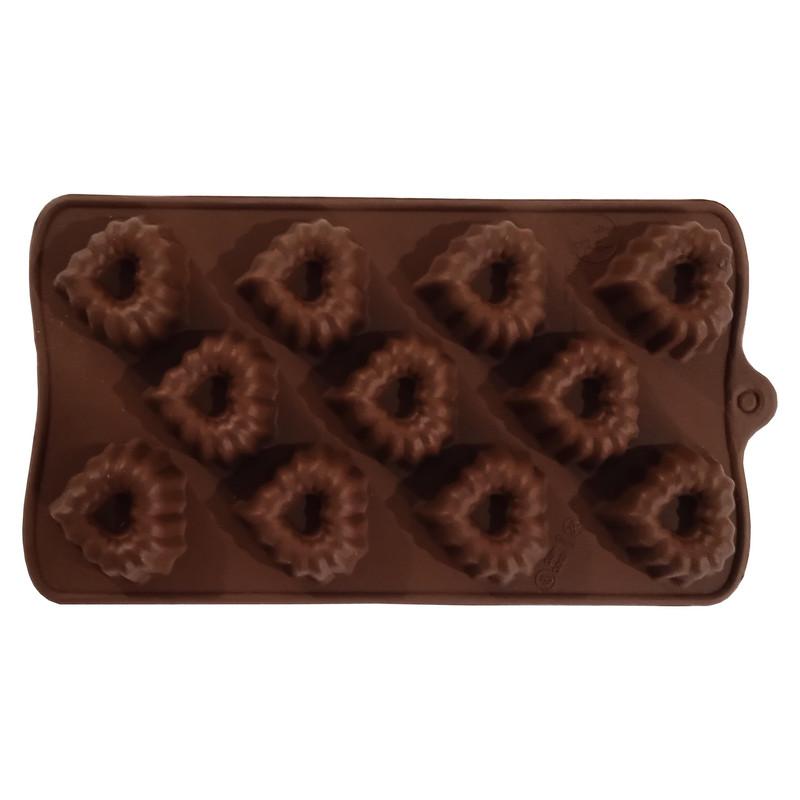 قالب شکلات مدل قلب شيفون دار كد 2