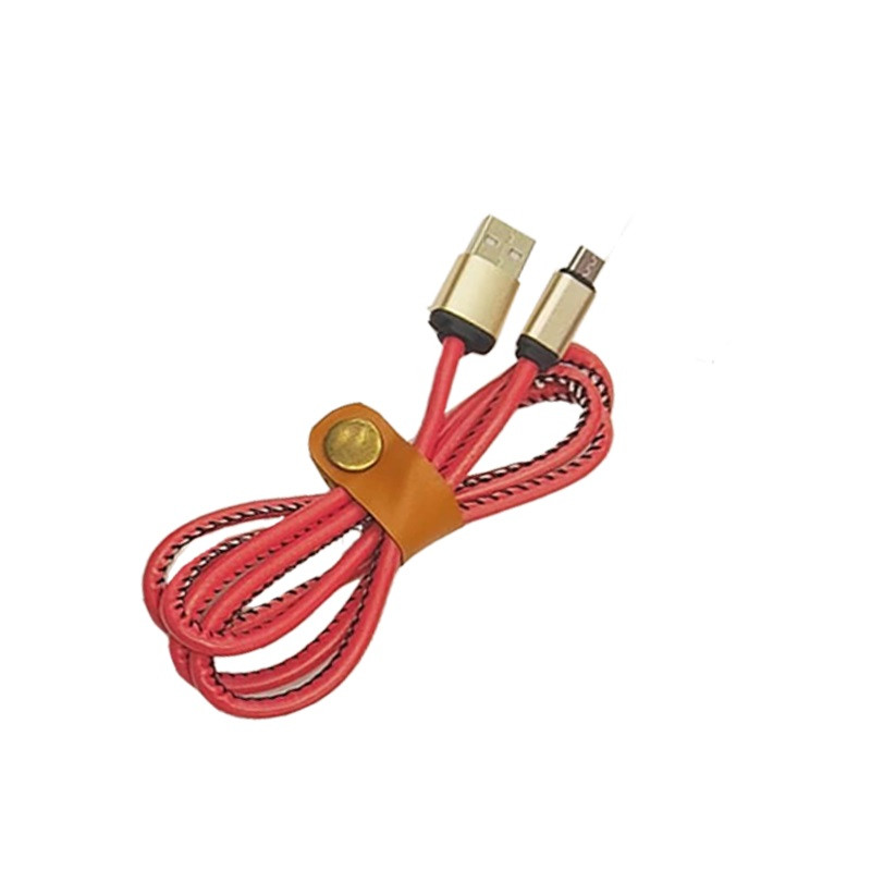 کابل تبدیل USB به MicroUSB مدل چرمی طول 1متر