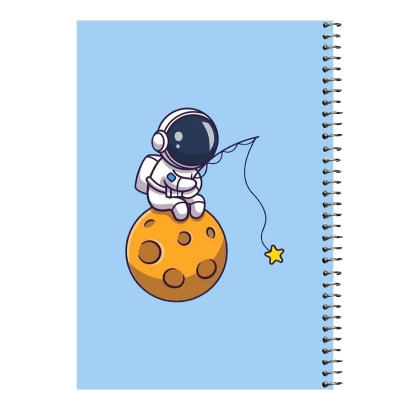 دفتر مشق 80 برگ اس جی مدل فضانورد و ماه کد 3