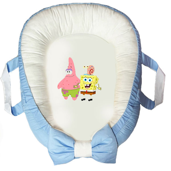 سرویس خواب سه تکه نوزاد ناریکو مدل گارد محافظ دار طرح باب اسفنجی کد 0260