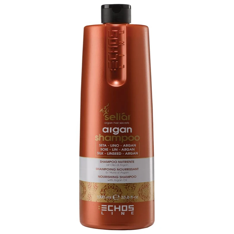 شامپو تقویت کننده و ترمیم کننده مو اچ اس لاین مدل ARGAN حجم 1000 میلی لیتر