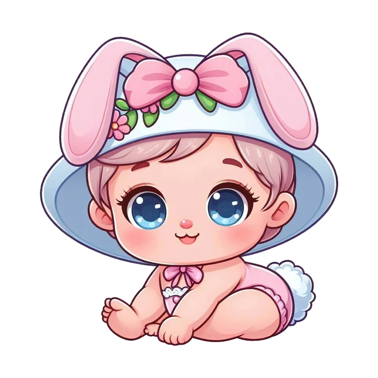 استیکر پارچه و لباس پاد آفرین مدل کارتونی بچگانه کیوت بامزه کد S3896