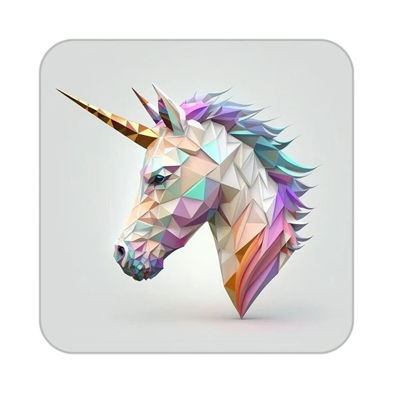 زیر لیوانی کاکتی طرح اسب تک شاخ و یونیکورن مدل mp31616