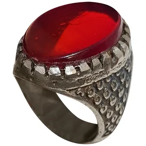 انگشتر نقره مردانه مدل یاقوت سریلانکا کد YS313184
