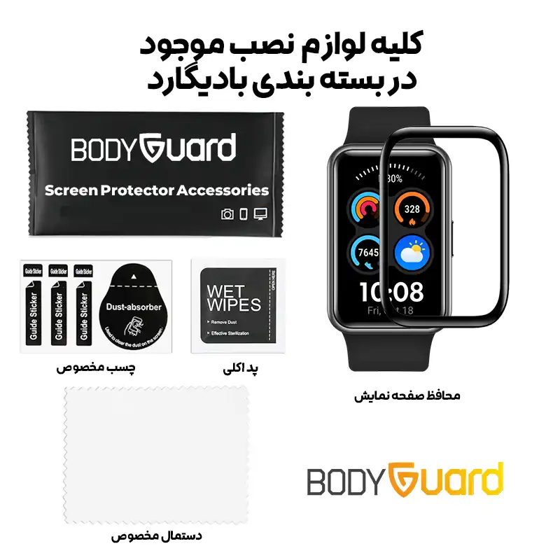 محافظ صفحه نمایش بادیگارد مدل PMMA مناسب برای ساعت هوشمند هوآوی Watch Fit New
