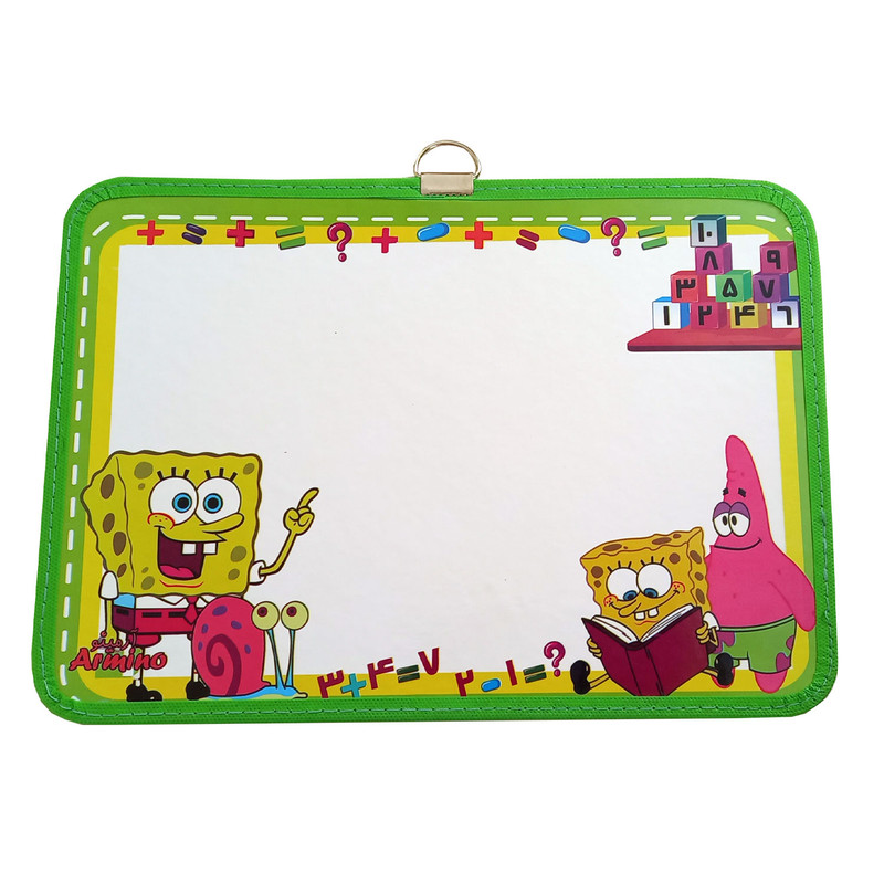 تخته وایت برد آرمینو مدل باب اسفنجی کد BOB سایز 24×34 سانتی متر 