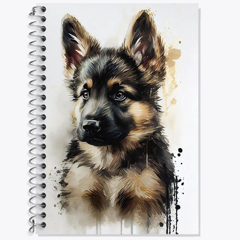 دفتر زبان 50 برگ خندالو مدل سه خط طرح سگ کد 28339