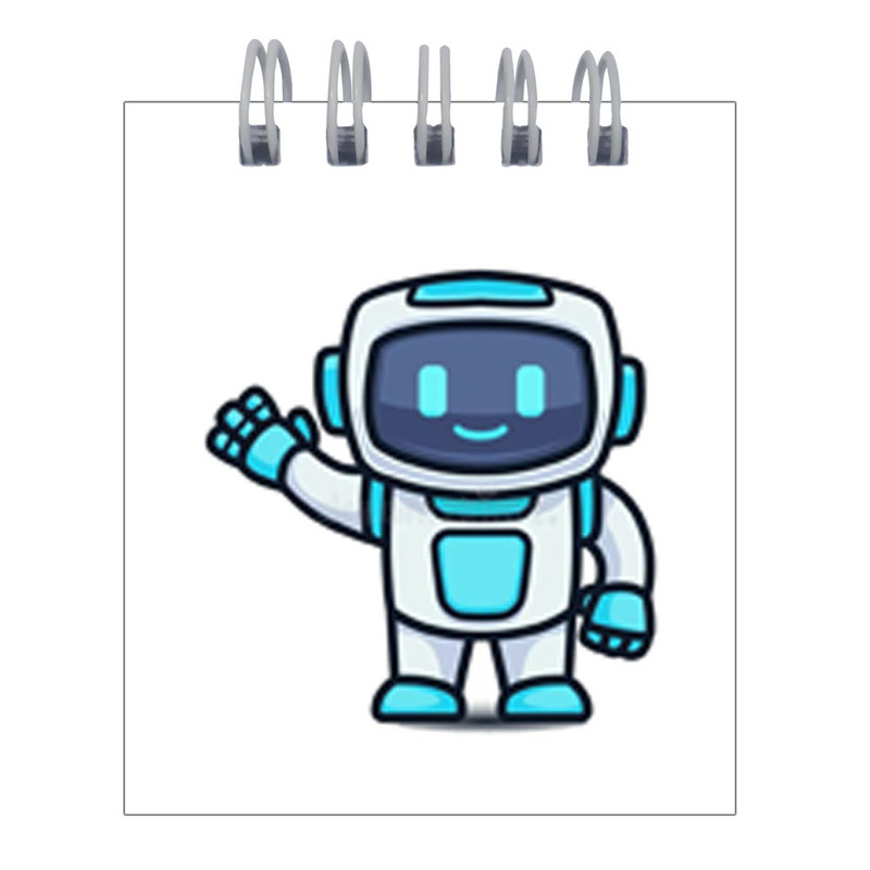 دفترچه یادداشت 50 برگ طرح ربات کیوت کد hc33 مجموعه 4 عددی