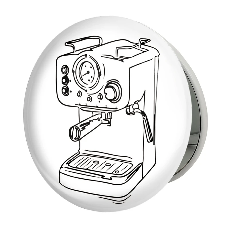 آینه جیبی خندالو طرح دستگاه قهوه ساز مدل تاشو کد 27619 