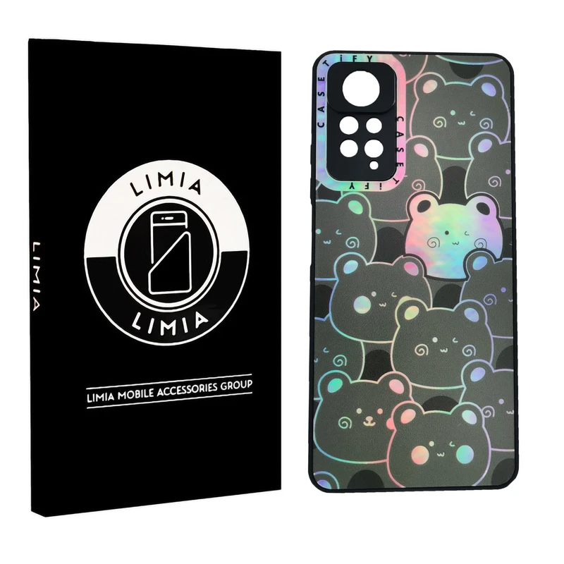 کاور لیمیا مدل فانتزی لنزدار پشت شیشه ای طرح عروسکی شبرنگی مناسب برای گوشی موبایل شیائومی Redmi Note 11 Pro