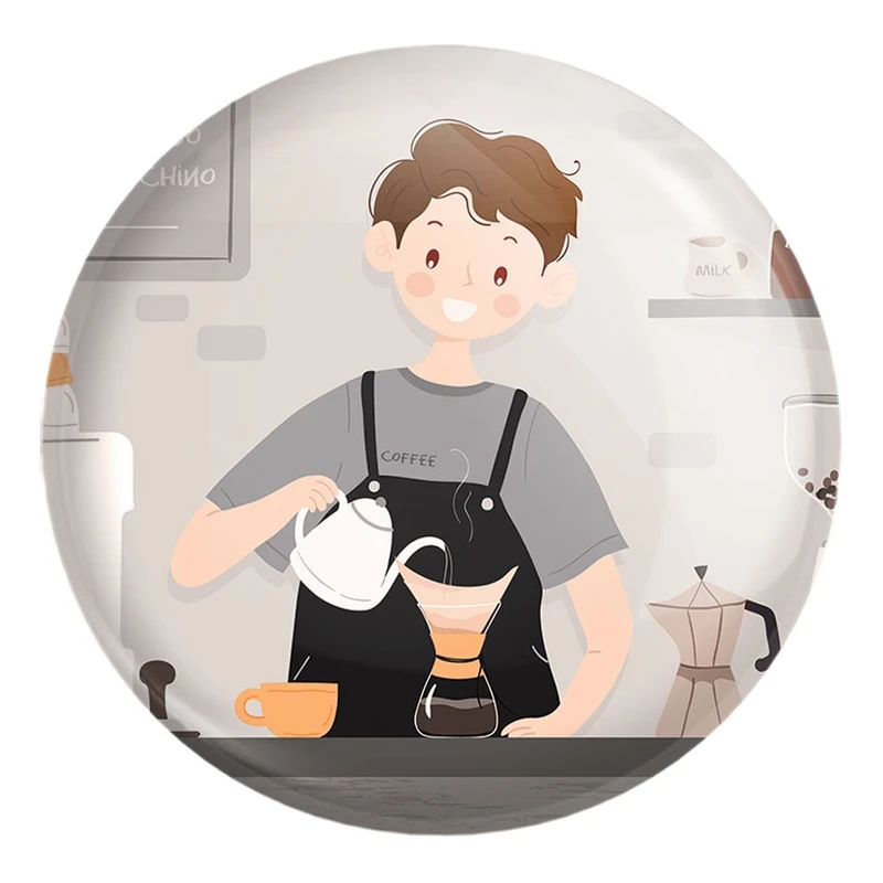 پیکسل خندالو طرح باریستا کافه چی کد 28135 مدل بزرگ