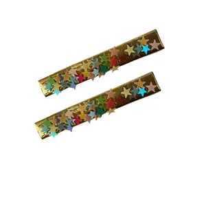 گیره مو دخترانه مدل ستاره طرح پولک کد 45 بسته دو عددی