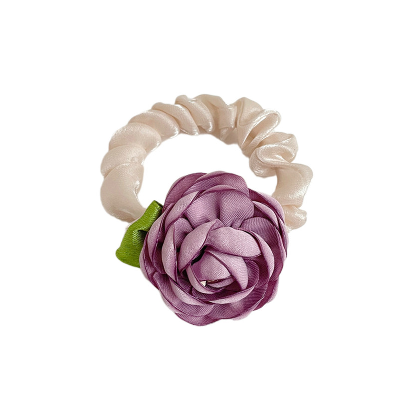 کش مو زنانه مدل گل رز پارچه ای