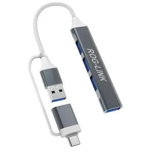 هاب 4 پورت USB 3.0 راگ لینک مدل 2in1-UC