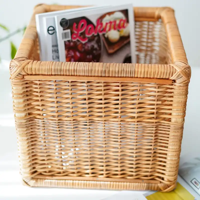 سبد حصیربافی مدل مربع