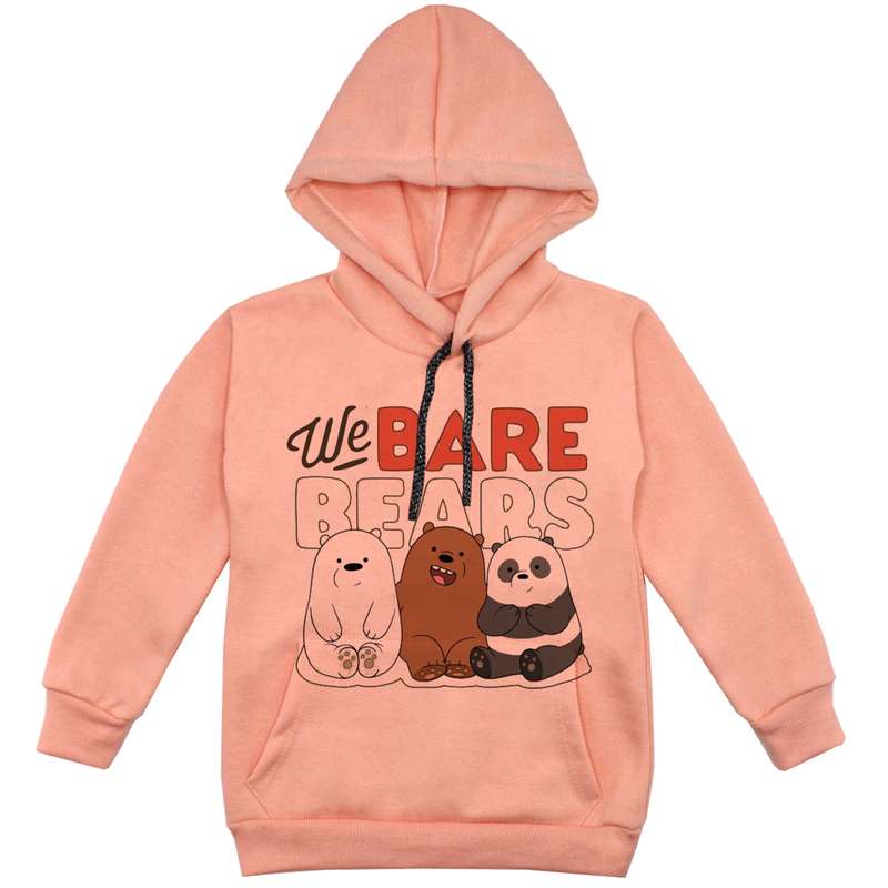 هودی پسرانه مدل سه خرس F20 رنگ گلبهی