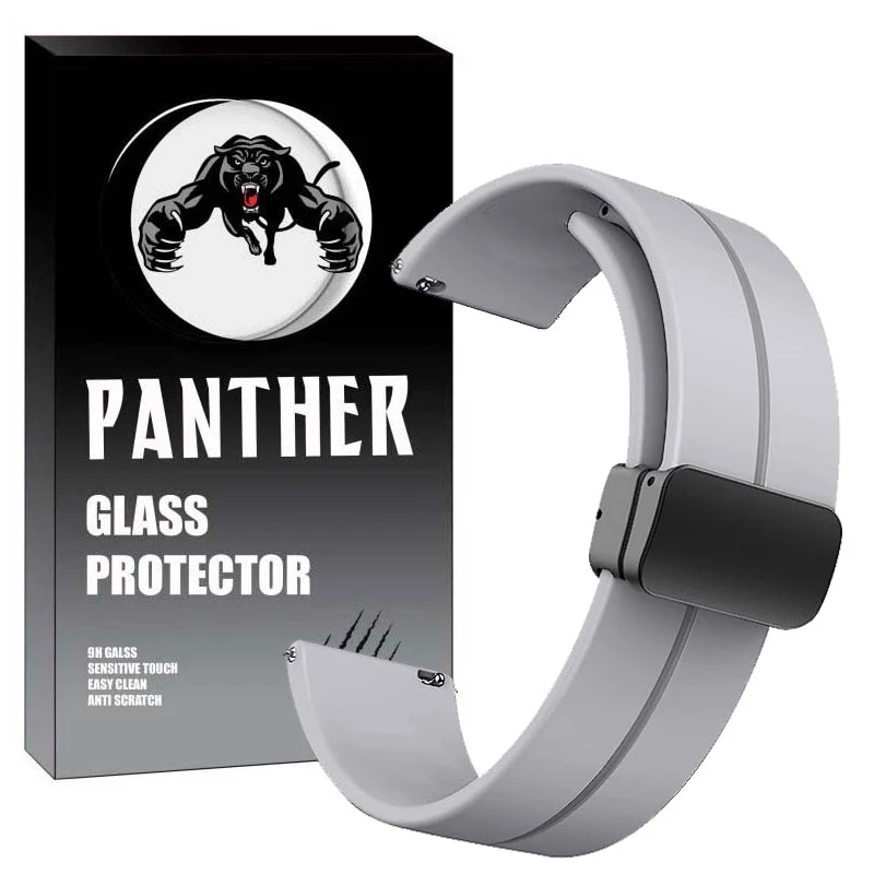 بند پنتر مدل Silicon Magnetic مناسب برای ساعت هوشمند سامسونگ Galaxy Watch 4 44mm