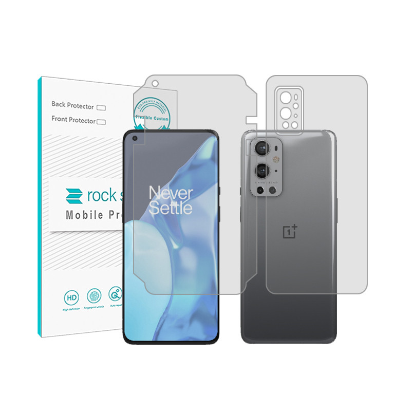 محافظ صفحه نمایش شفاف راک اسپیس مدل HyGEL مناسب برای گوشی موبایل وان پلاس 9PRO به همراه محافظ پشت گوشی