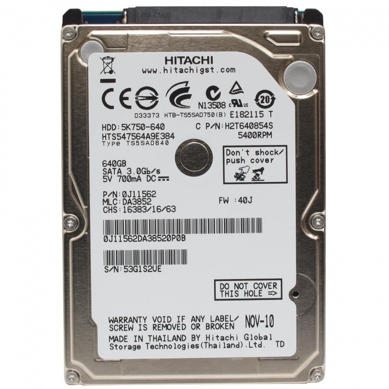 هارددیسک اینترنال هیتاچی مدل 5K750-640 ظرفیت 640 گیگابایت