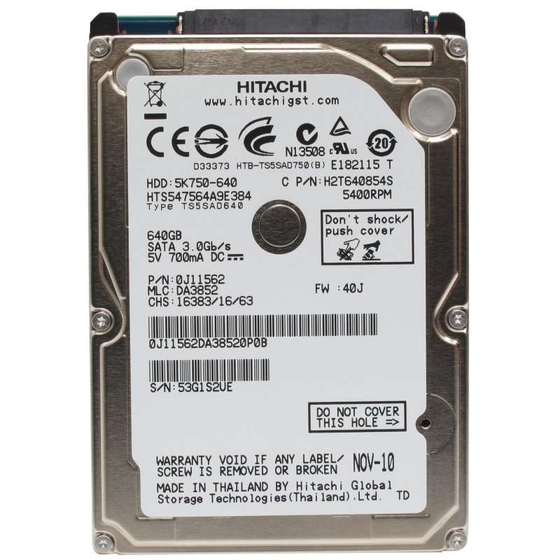 هارددیسک اینترنال هیتاچی مدل 5K750-640 ظرفیت 640 گیگابایت هارددیسک اینترنال هیتاچی مدل 5K750-640 ظرفیت 640 گیگابایت