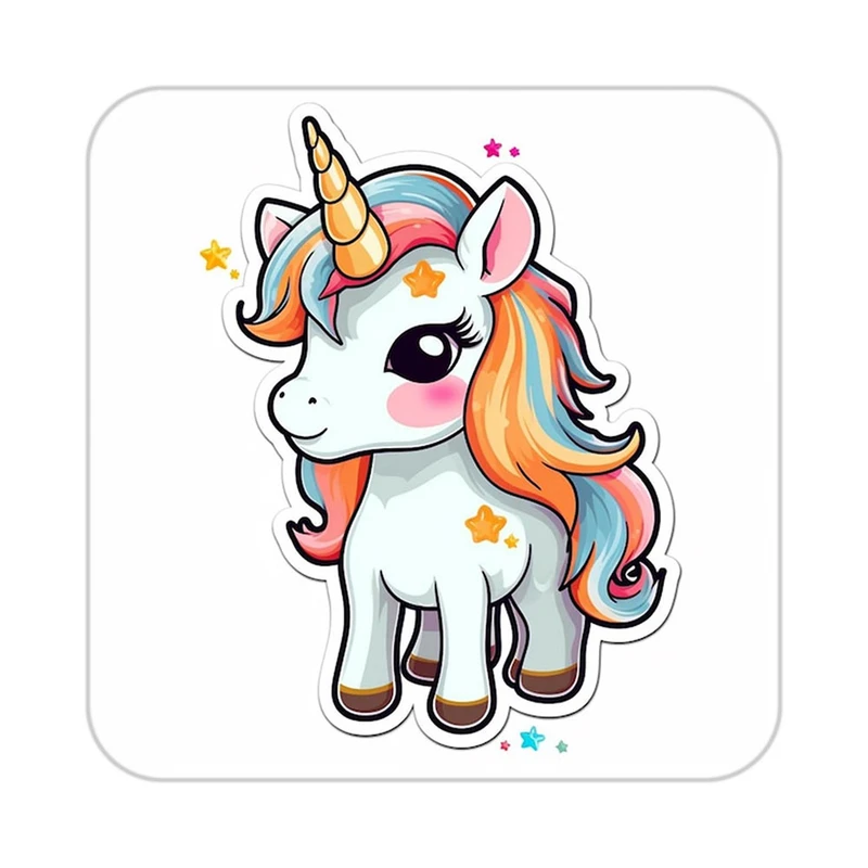 زیر لیوانی کاکتی طرح اسب تک شاخ و یونیکورن مدل mp29967