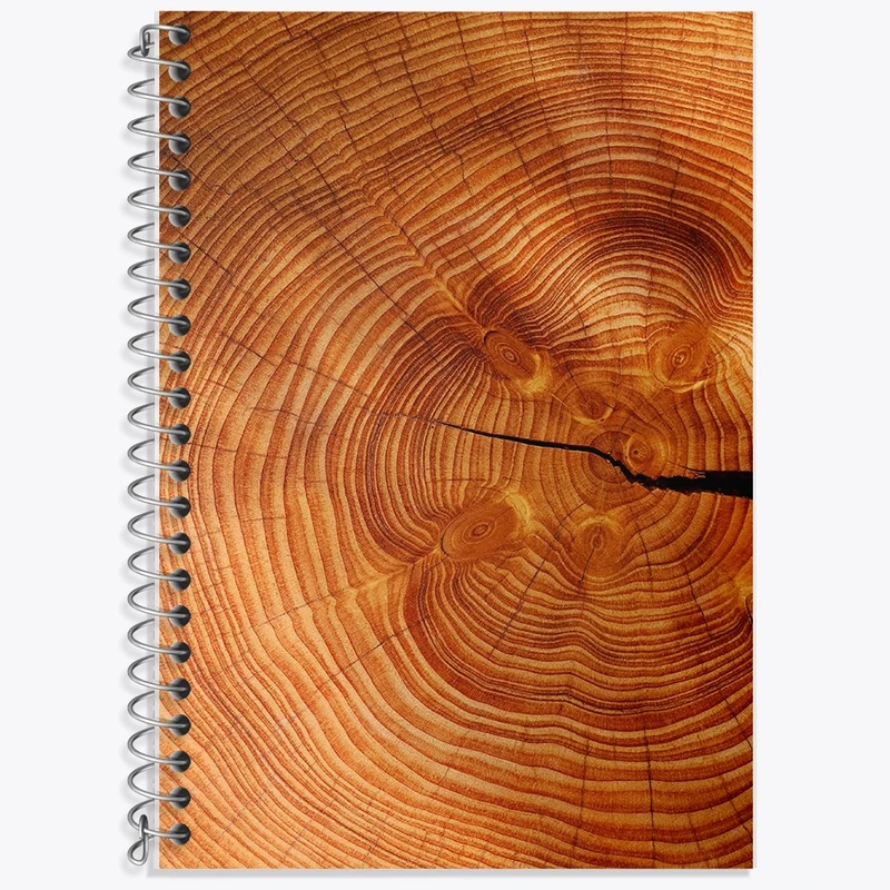 دفتر زبان 50 برگ خندالو مدل سه خط طرح خطوط چوب کد F1421