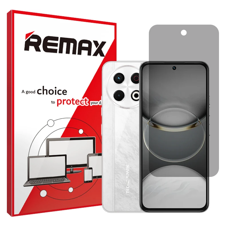 محافظ صفحه نمایش حریم شخصی ریمکس مدل هیدروژلی مناسب برای گوشی موبایل تکنو Spark 30 Pro