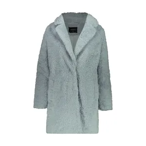 پالتو زنانه مدل  تدی رنگ آبی