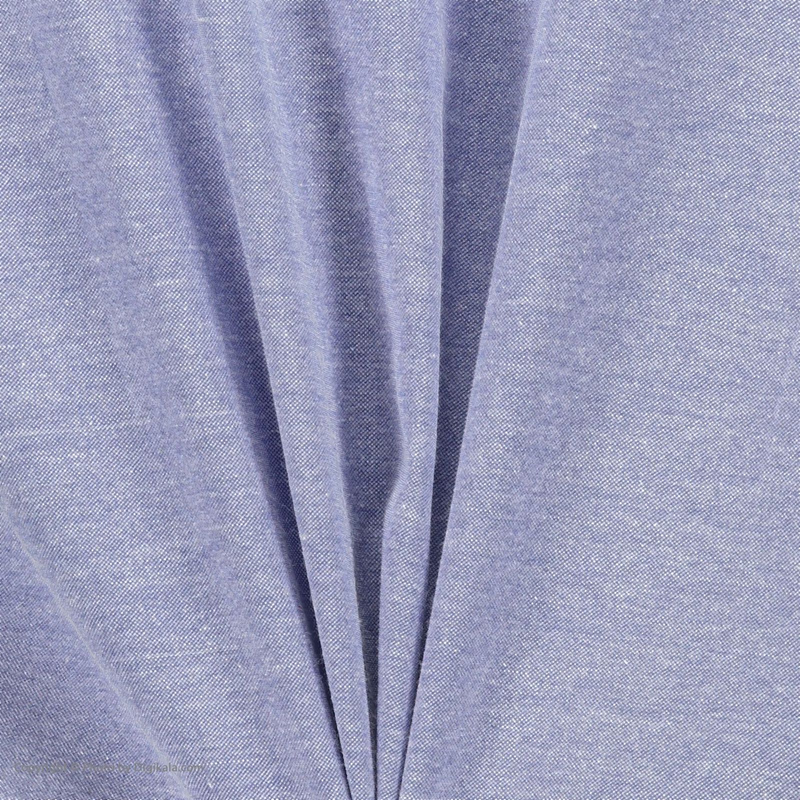 پیراهن آستین کوتاه مردانه نیو نیل مدل PM107-BLUE -  - 5