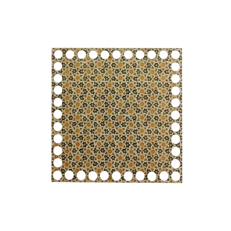 کفی تریکو بافی طرح خاتم مدل مربع 20