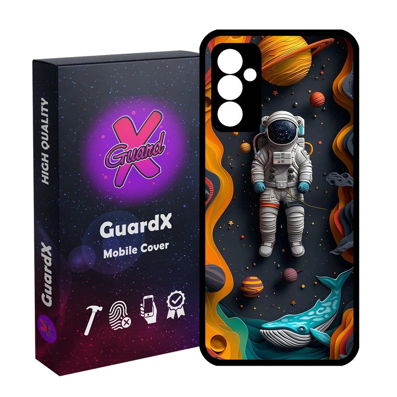 کاور گارد ایکس طرح فضانورد مدل  Glass10763 مناسب برای گوشی موبایل سامسونگ Galaxy A55 / A55 5G