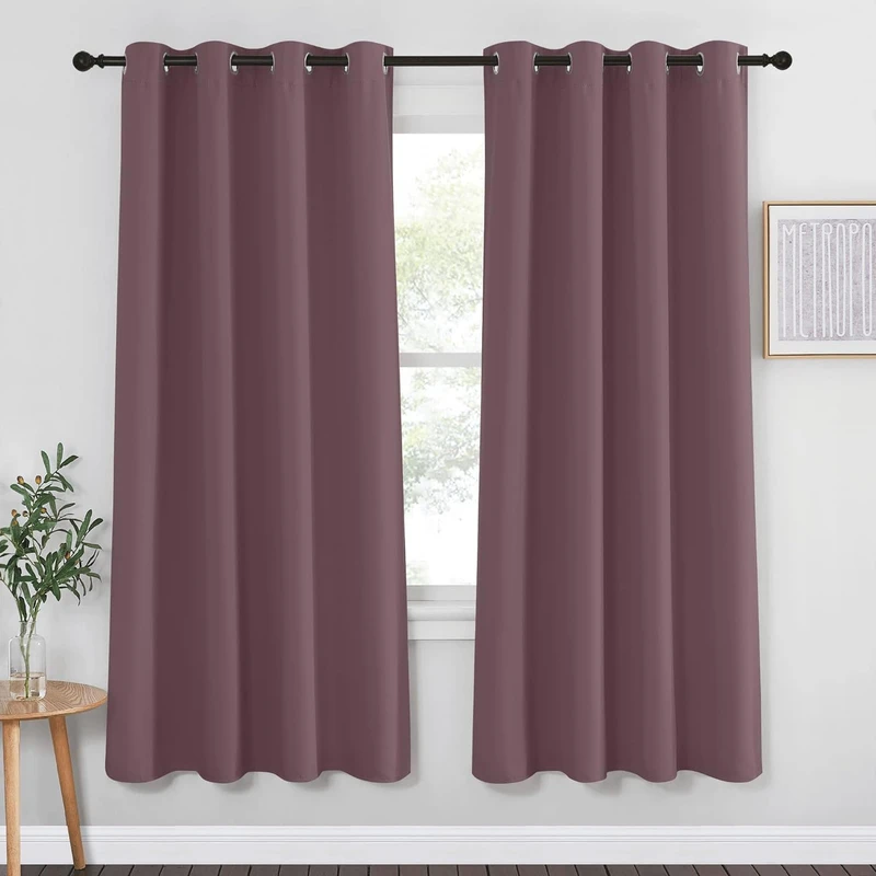 پرده نوین پرده خورشید مدل کتان ملانژ سایز 140x230 سانتی متر مجموعه دو عددی