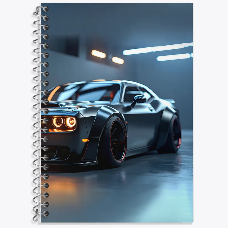 دفتر زبان 50 برگ خندالو مدل دو خط طرح ماشین اسپرت کد F5211