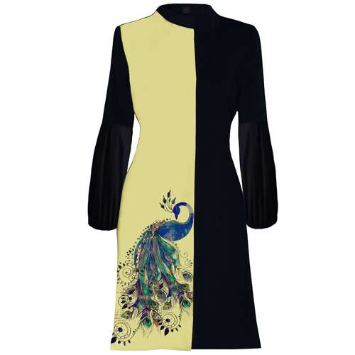 مانتو زنانه 27 طرح طاووس کد B03