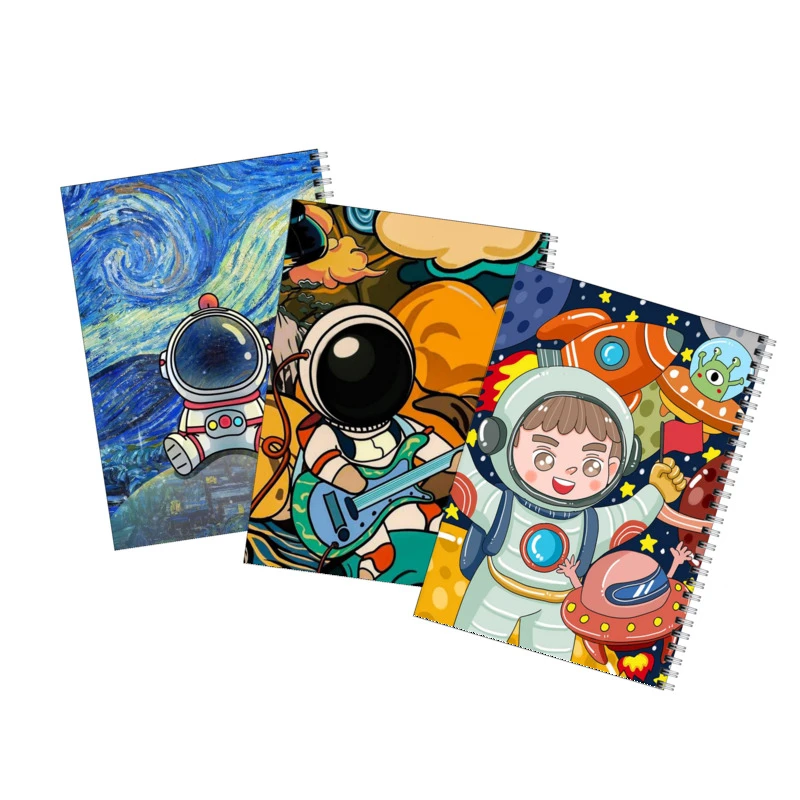 دفتر مشق 50 برگ بامبیلیپ طرح پسرانه فضانورد کد 24 مجموعه 3 عددی