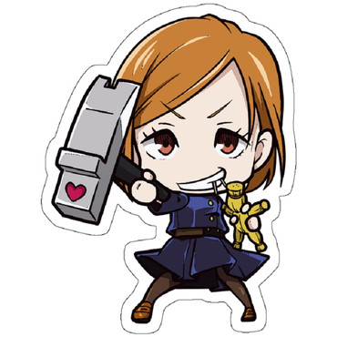 استیکر لپ تاپ مدل Chibi Nobara Jujutsu Kaisen