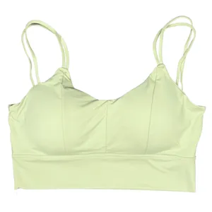 نیم تنه ورزشی زنانه مدل دوبند رنگ پسته ای