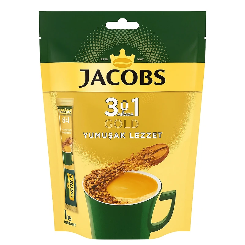 کافی میکس 3 در 1 جاکوبز - 180 گرم بسته 10 عددی