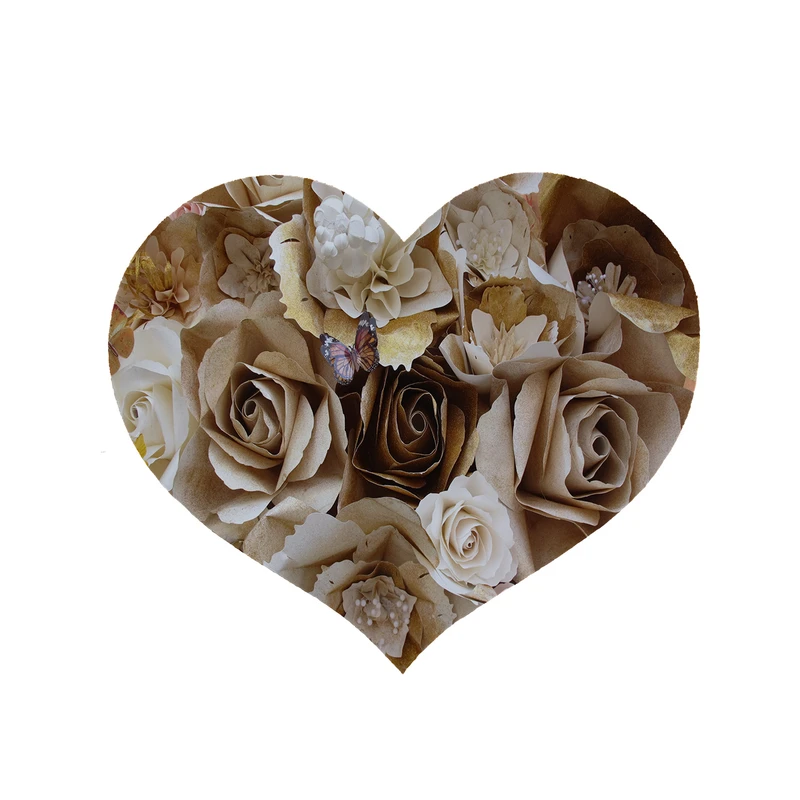 پادری مدل قلب طرح گل کد 5850 سایز 90x90 سانتی متر