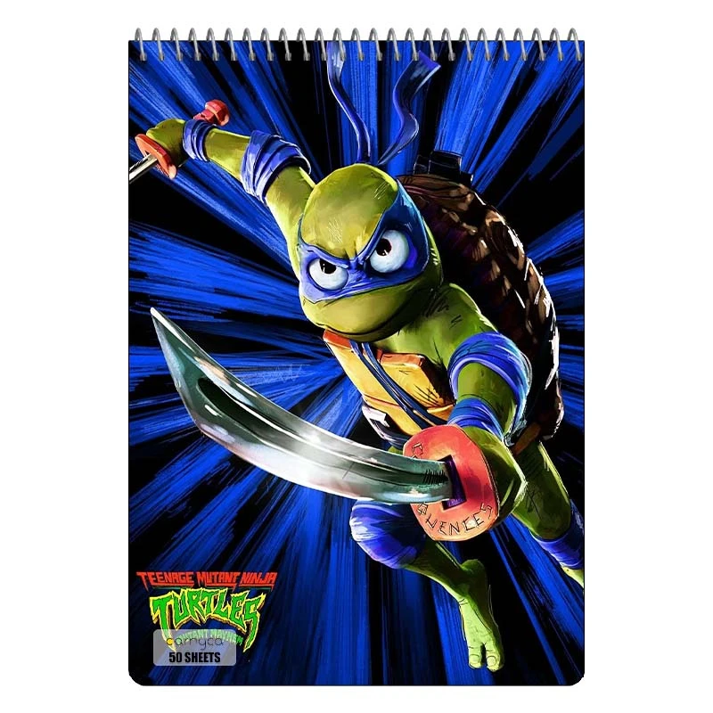 دفتر نقاشی 50 برگ سیمی کارنیکا طرح لاک پشت های نینجا Teenage Mutant Ninja Turtles کد 55637