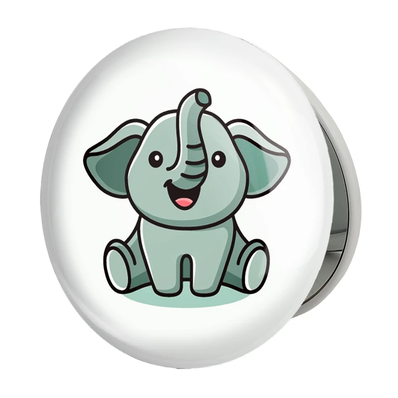 آینه جیبی خندالو طرح حیوانات بامزه فیل مدل تاشو کد 28180 