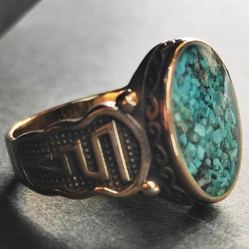 انگشتر مردانه مدل فیروزه کد GL086 انگشتر مردانه مدل فیروزه کد GL086