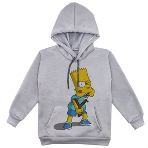 هودی پسرانه مدل سیپسون F151 رنگ طوسی