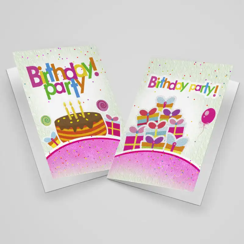 کارت دعوت مدل کارت دعوت تولد طرح دخترانه کد TAV-DA-15 بسته 10 عددی